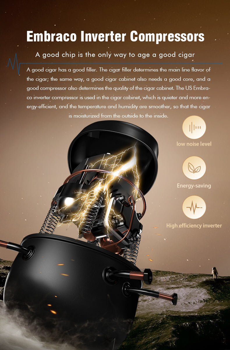 MON 1800A Precision Electronic Cigar Humidor | 1000-1200 Cigars