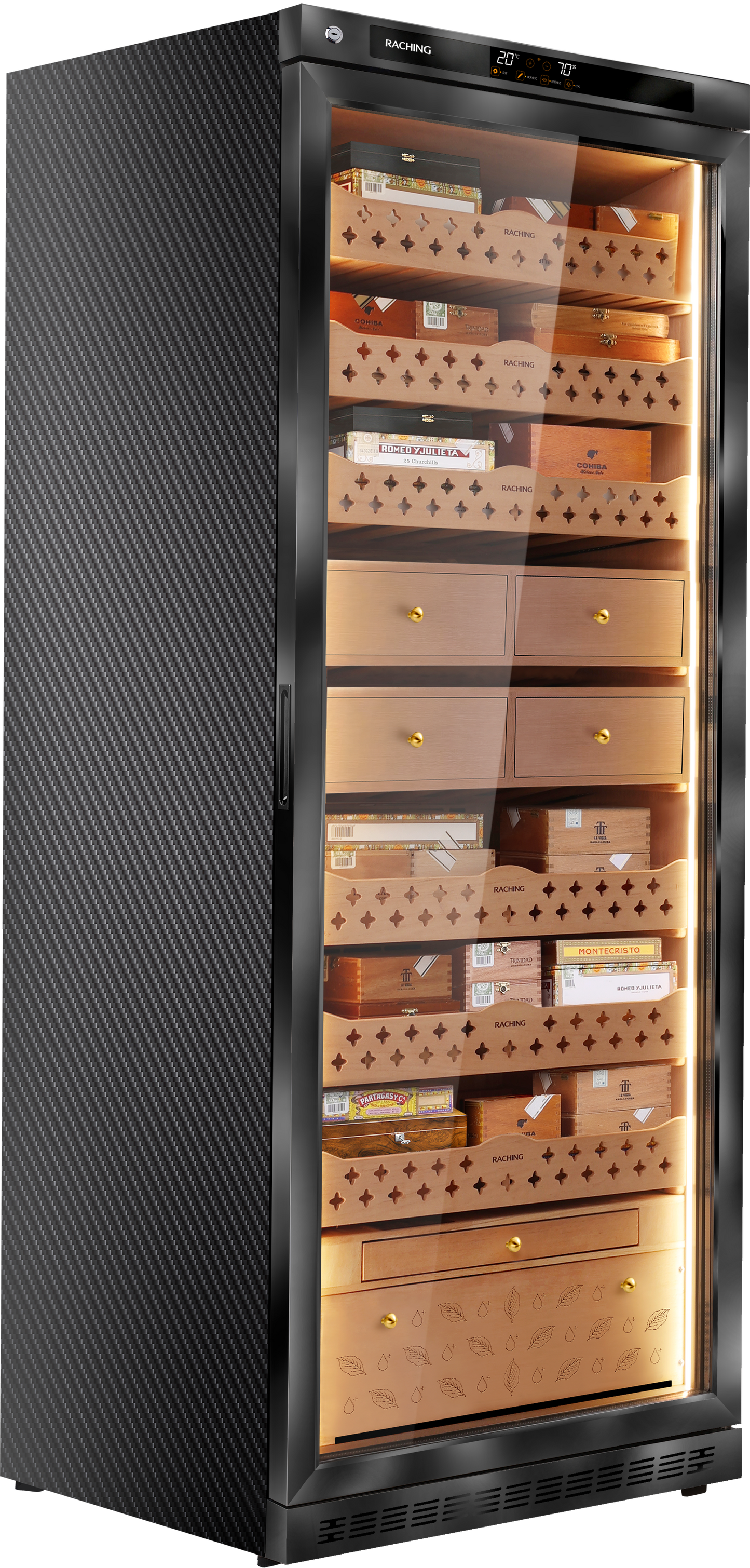 MON5800A Premium Electronic Cigar Humidor| 2500 Cigars