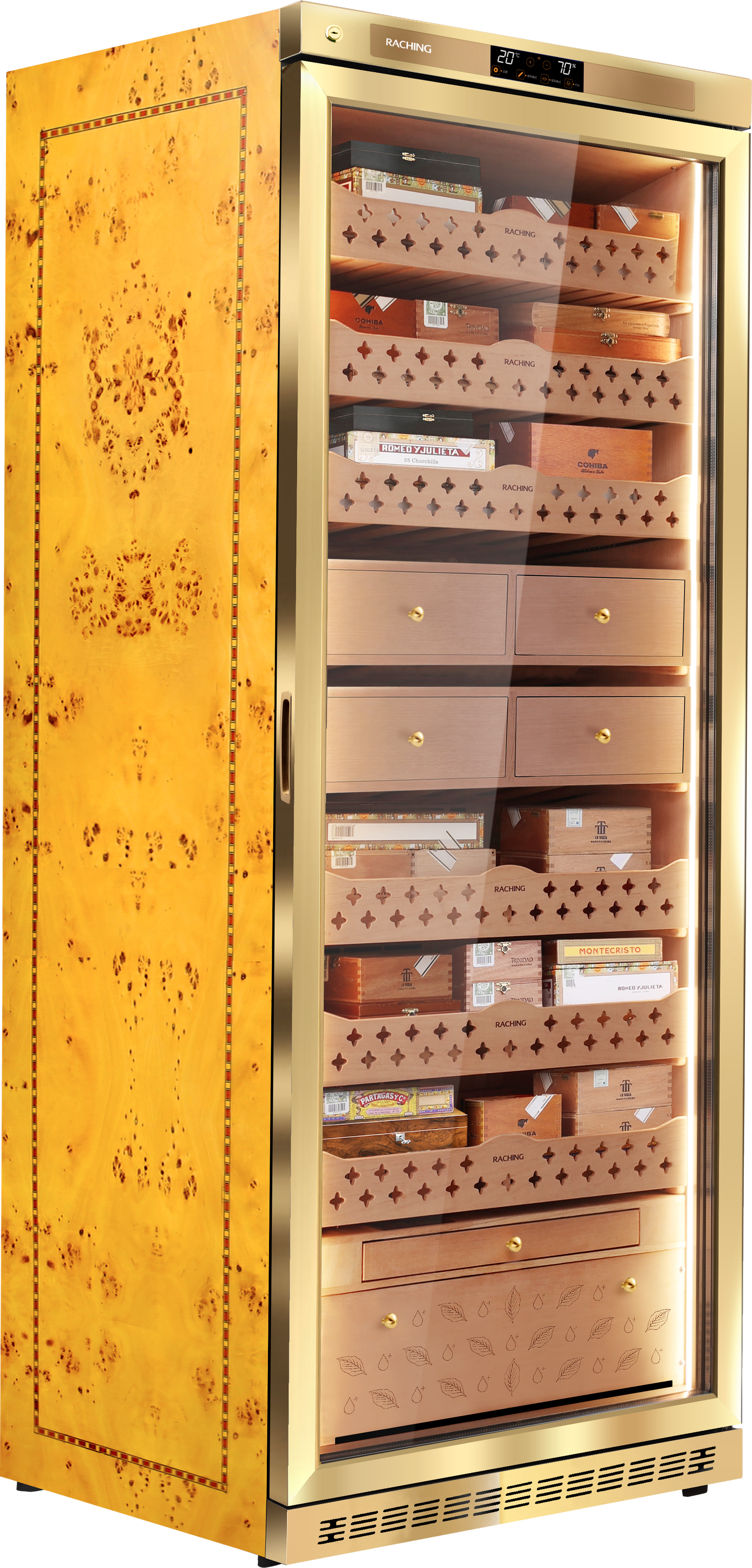 MON5800A Premium Electronic Cigar Humidor| 2500 Cigars