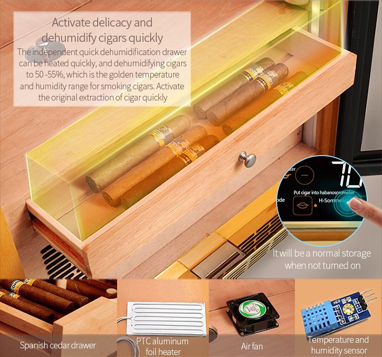 MON800A Precision Electronic Humidor|600 Cigars